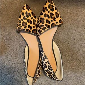Leopard jcrew flats size 10 NEW